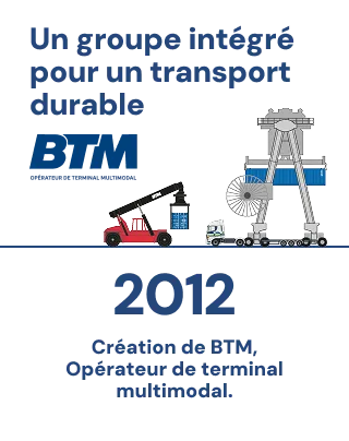 2012 – Création de BTM, opérateur multimodal.