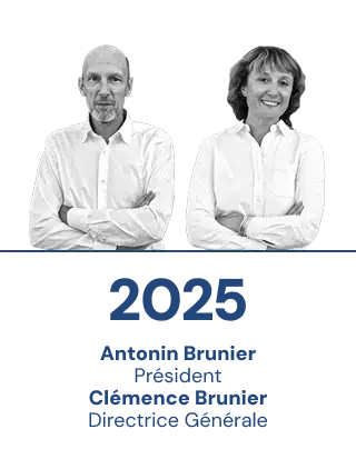 2025 – Antonin Brunier, Président du Groupe Open Modal. Clémence Brunier, Directrice Générale du Groupe Open Modal